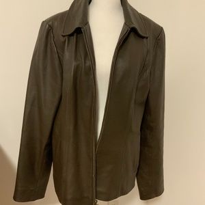 Sonoma lamb skin leather brown jacket size XL